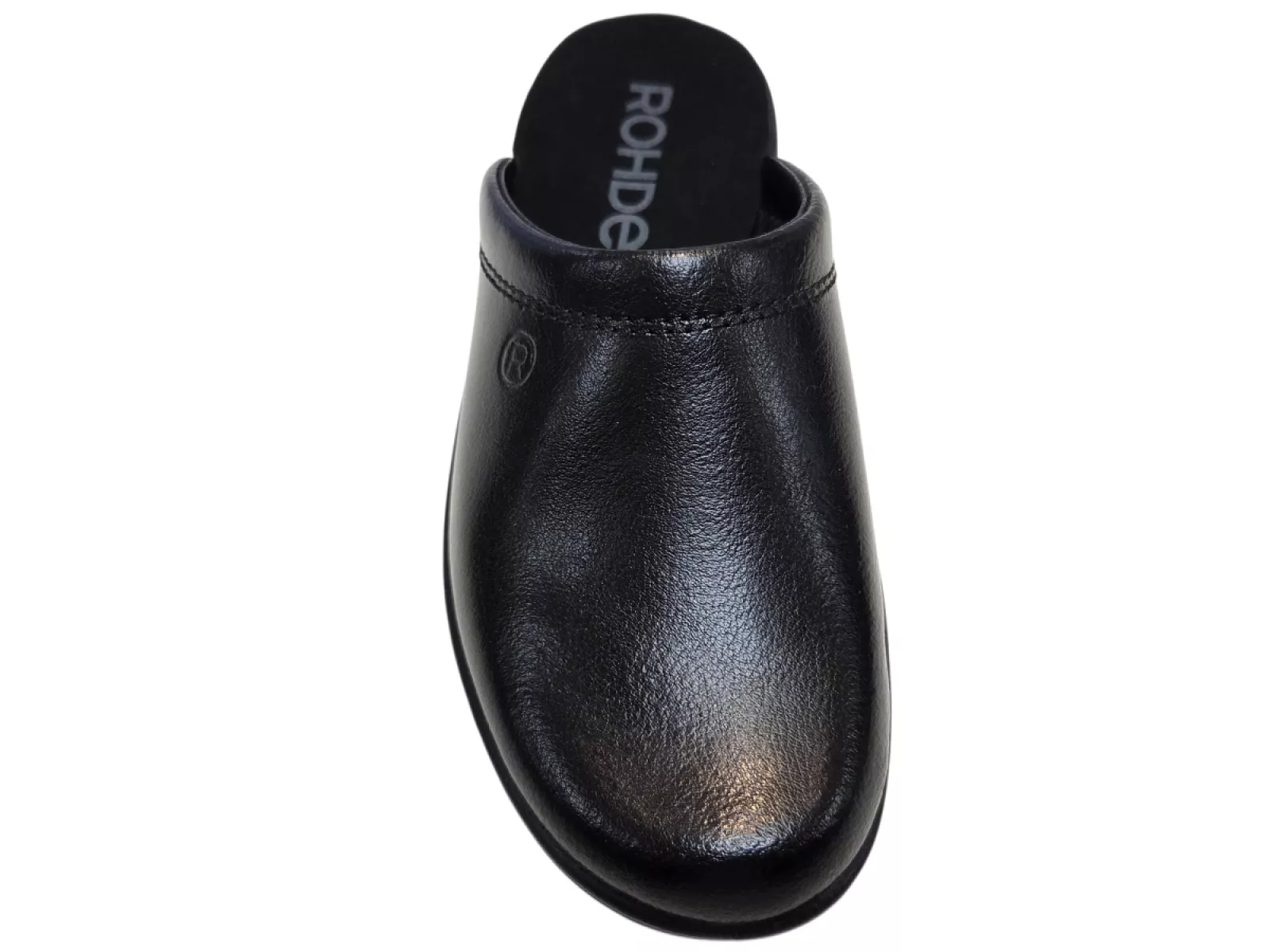 Rohde Rohde 1550 90 Zwarte Leren Heren Pantoffels