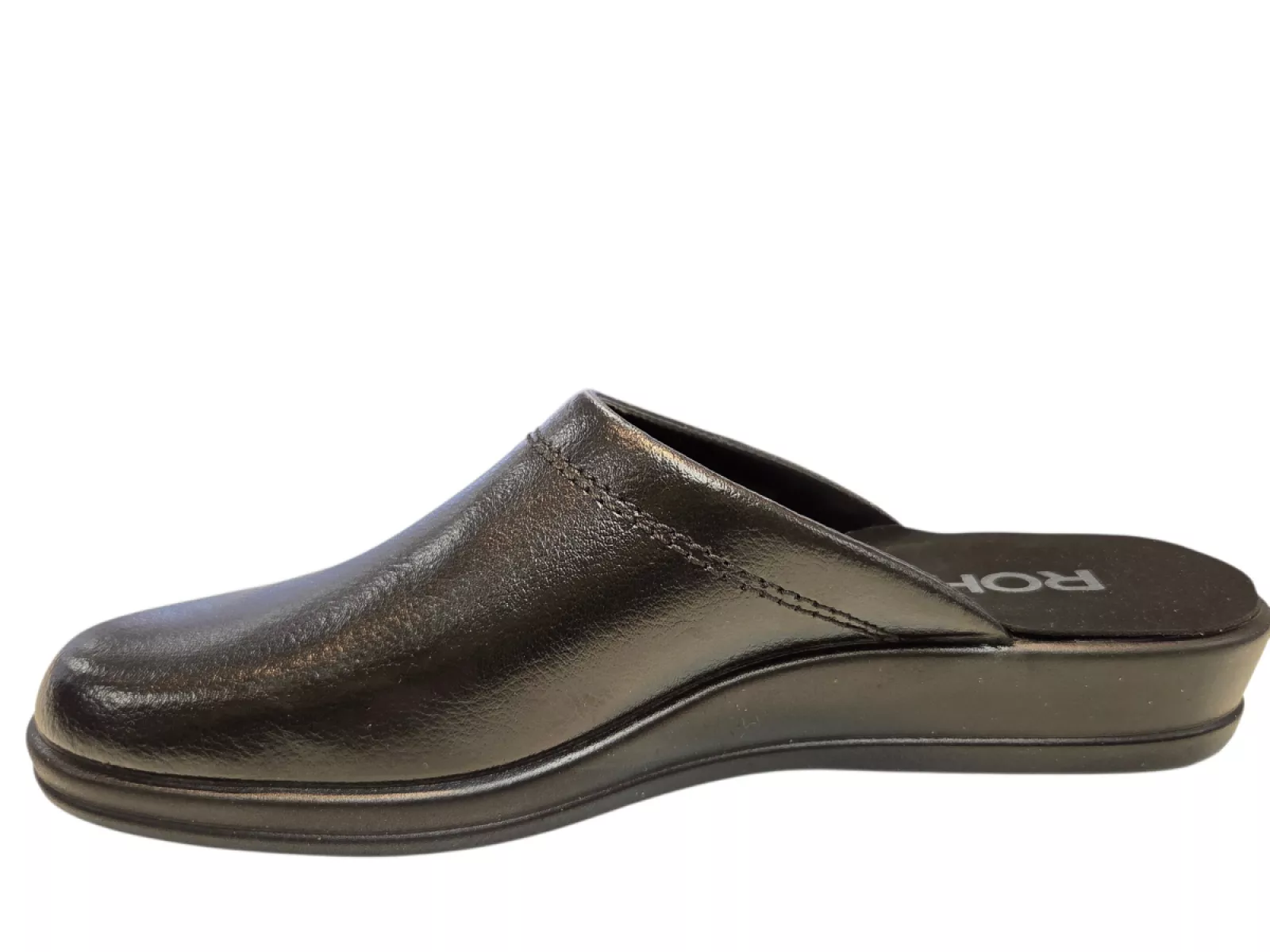 Rohde Rohde 1550 90 Zwarte Leren Heren Pantoffels