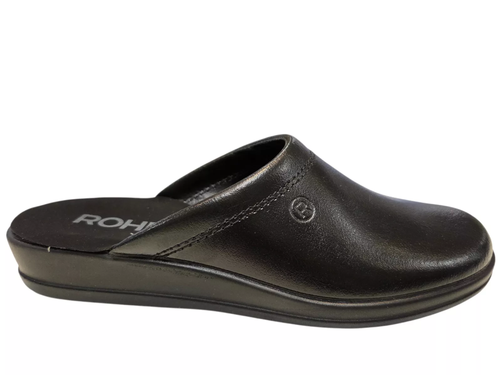 Rohde Rohde 1550 90 Zwarte Leren Heren Pantoffels