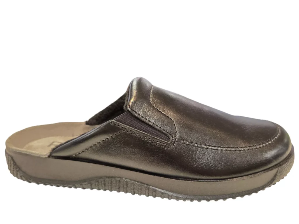 Rohde Rohde 2776 90 Zwarte Leren Heren Pantoffels