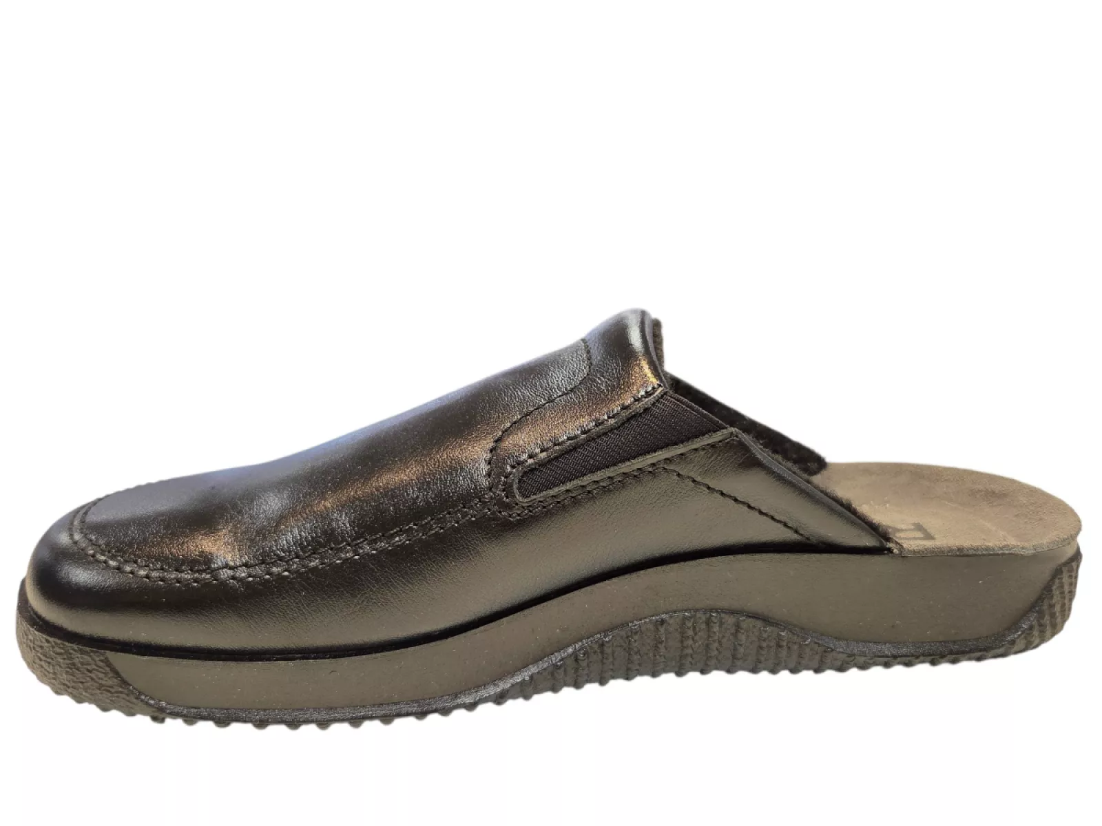 Rohde Rohde 2776 90 Zwarte Leren Heren Pantoffels