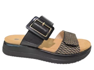 Remonte Remonte D1J61-03 Slippers Zwart Leer Dames