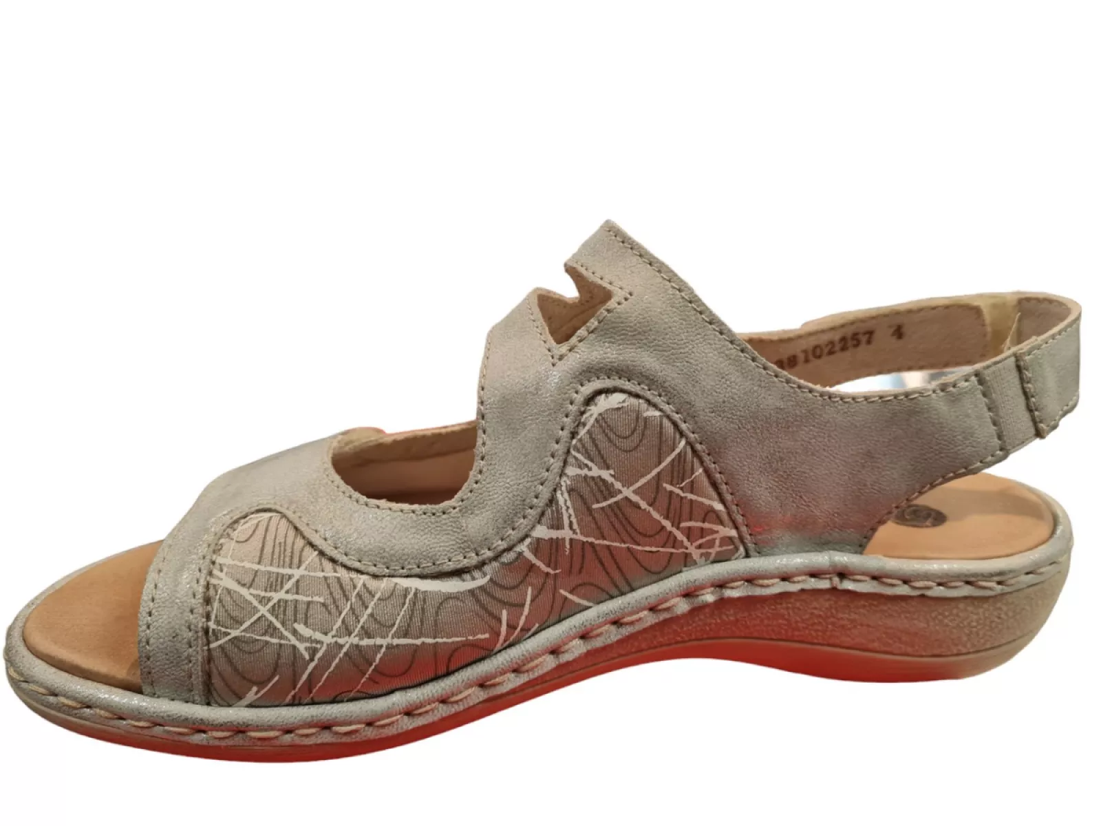 Remonte Remonte D7647-40 Sandalen Zilver Leer en Stretch Dames