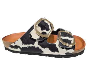 Rohde Rohde 5637 90 Slippers Synthetisch Zwart Koeienprint Dames