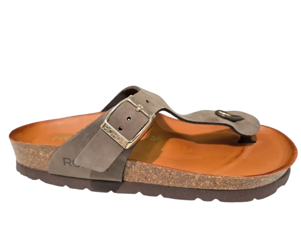 Rohde Rohde 5642 72 Teenslippers Nubuck Taupe Dames