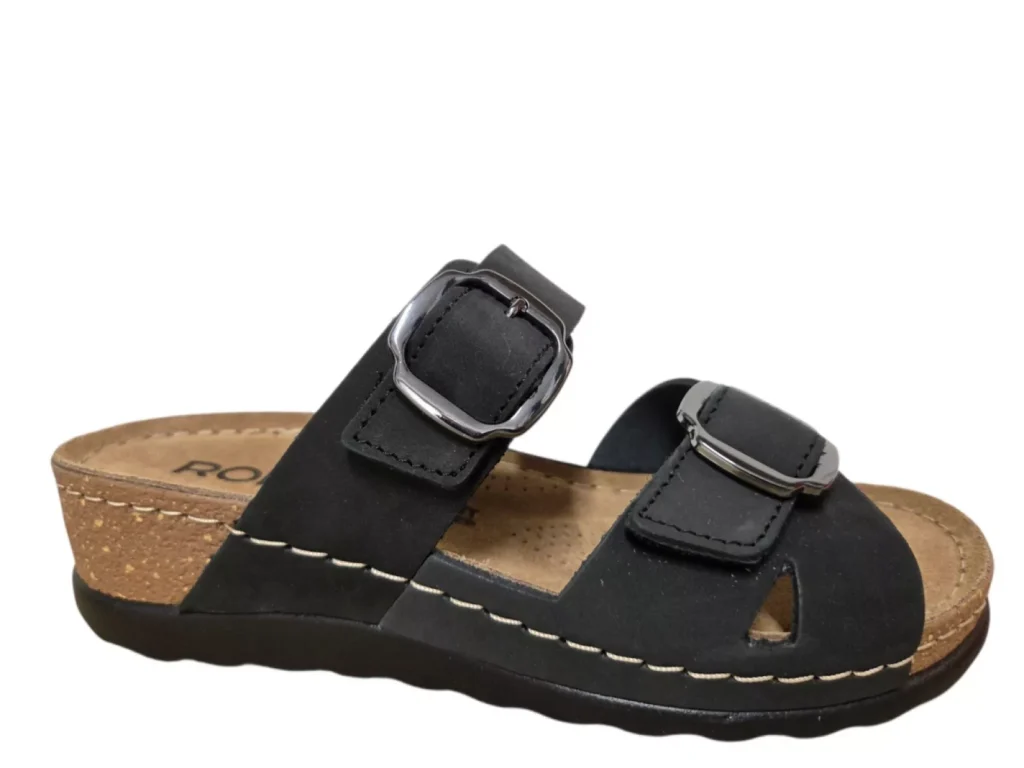 Rohde Rohde 5430 90 Slippers Zwart Nubuck Dames