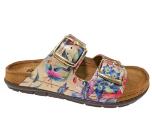 Rohde Rohde 5864 29 Slippers Goud Bloemenpatroon Leer Dames