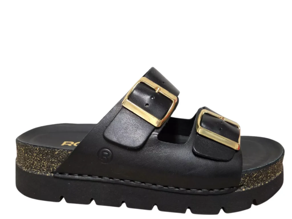 Rohde Rohde 6330 90 Slippers Zwart Leer Dames