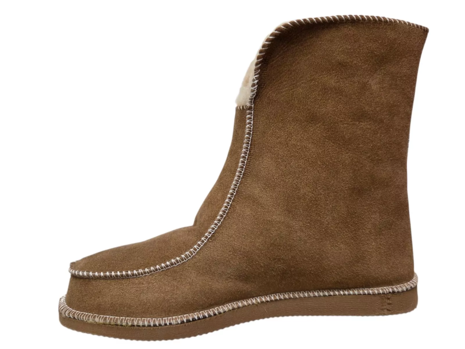 van Buren van Buren Hoge Pantoffels Camel Uniseks Sloffen Lamsvacht Gevoerd