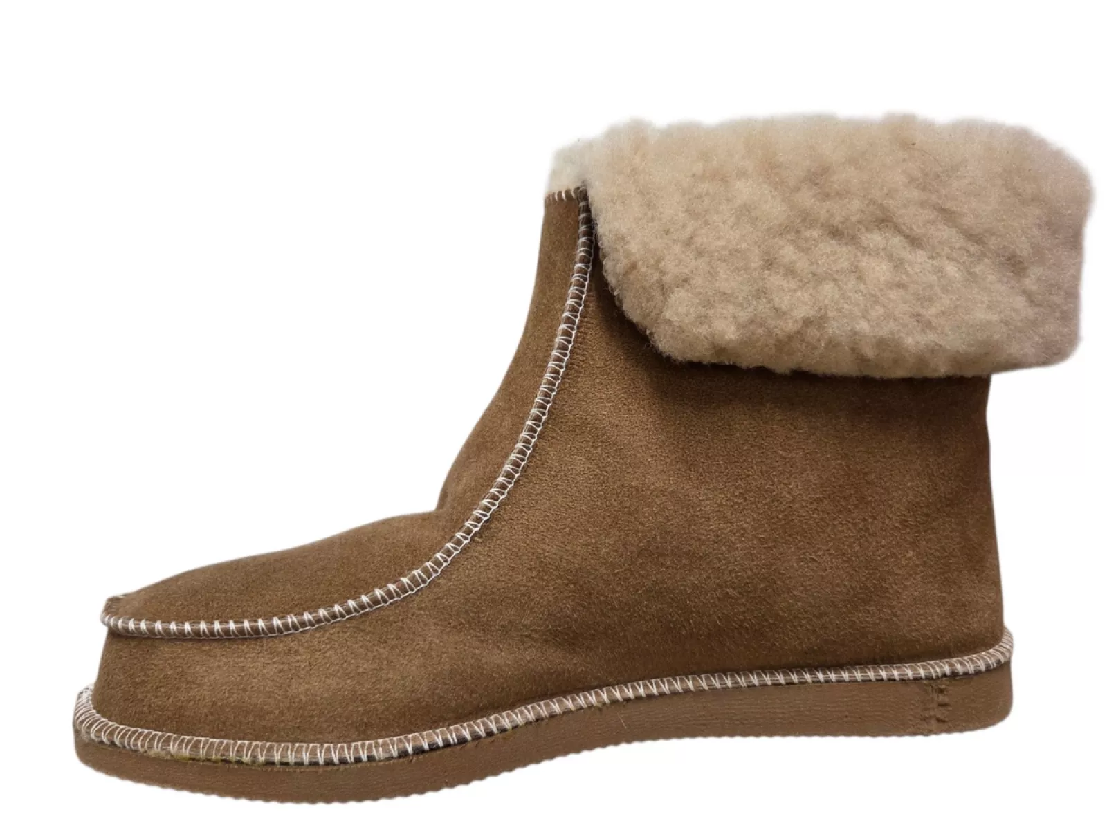van Buren van Buren Hoge Pantoffels Camel Uniseks Sloffen Lamsvacht Gevoerd