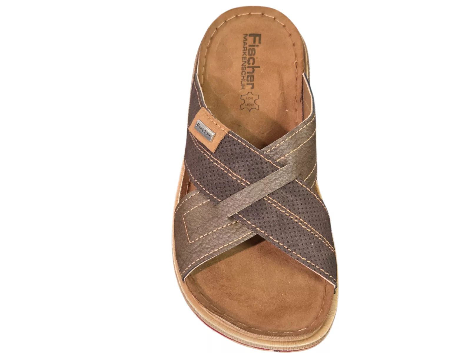 Fischer Fischer 536541 705 havanna Slippers Bruin Leer Heren