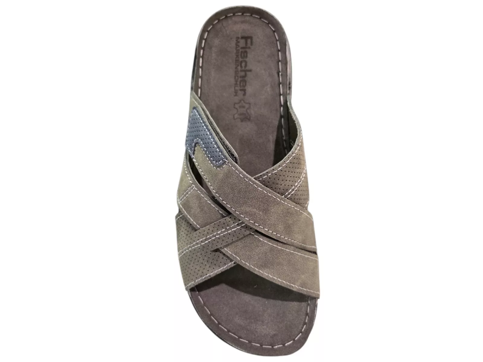 Fischer Fischer 566702 205 Slippers Grijs Leer Heren