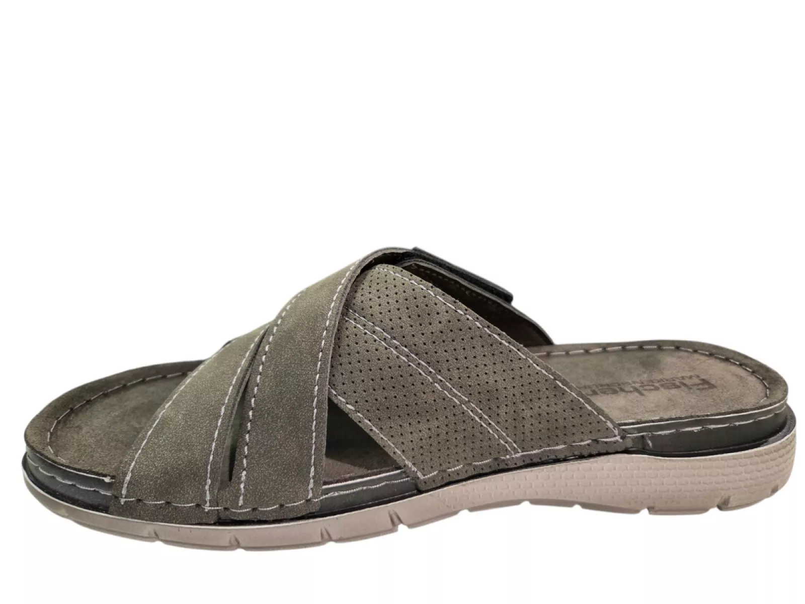 Fischer Fischer 566702 205 Slippers Grijs Leer Heren