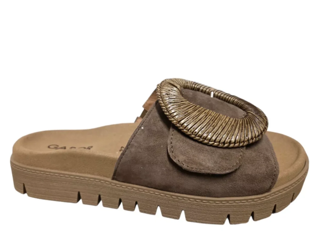 Gabor Gabor 83.742.14 Slippers Bruin Suede Dames