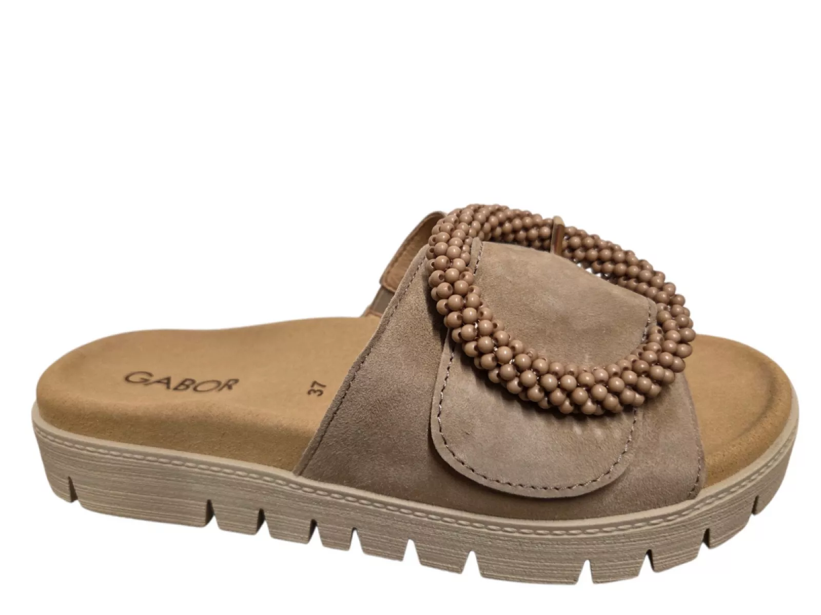 Gabor Gabor 83.745.14 Slippers Beige Suede Dames