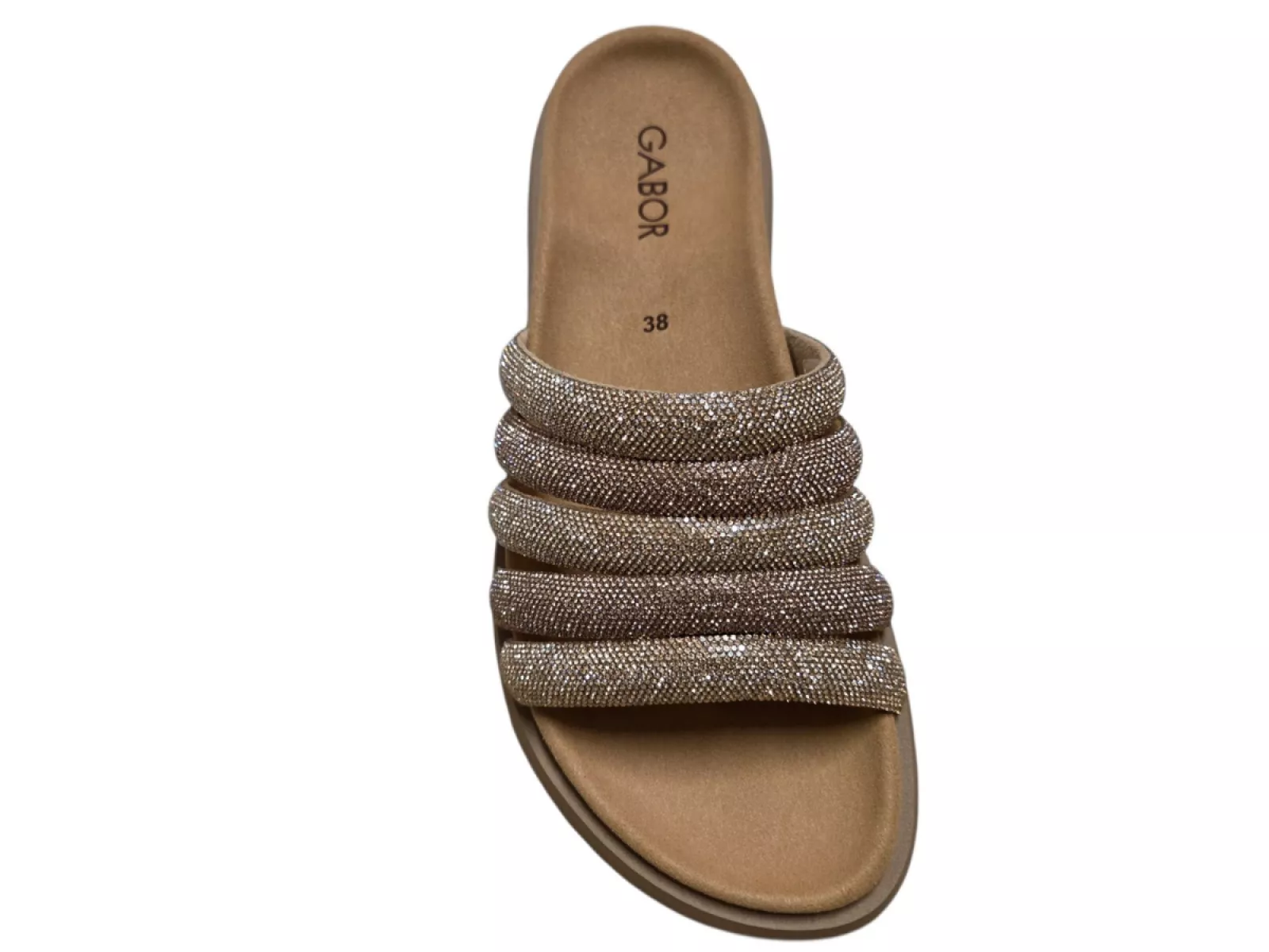 Gabor Gabor 83.752.82 Slippers Brons Goud Strass Leer Dames
