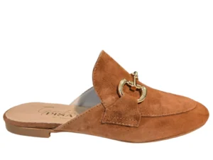 Gianluca Pisati Gianluca Pisati Scarlet Camoscio Legno Slippers Cognac Suede Dames