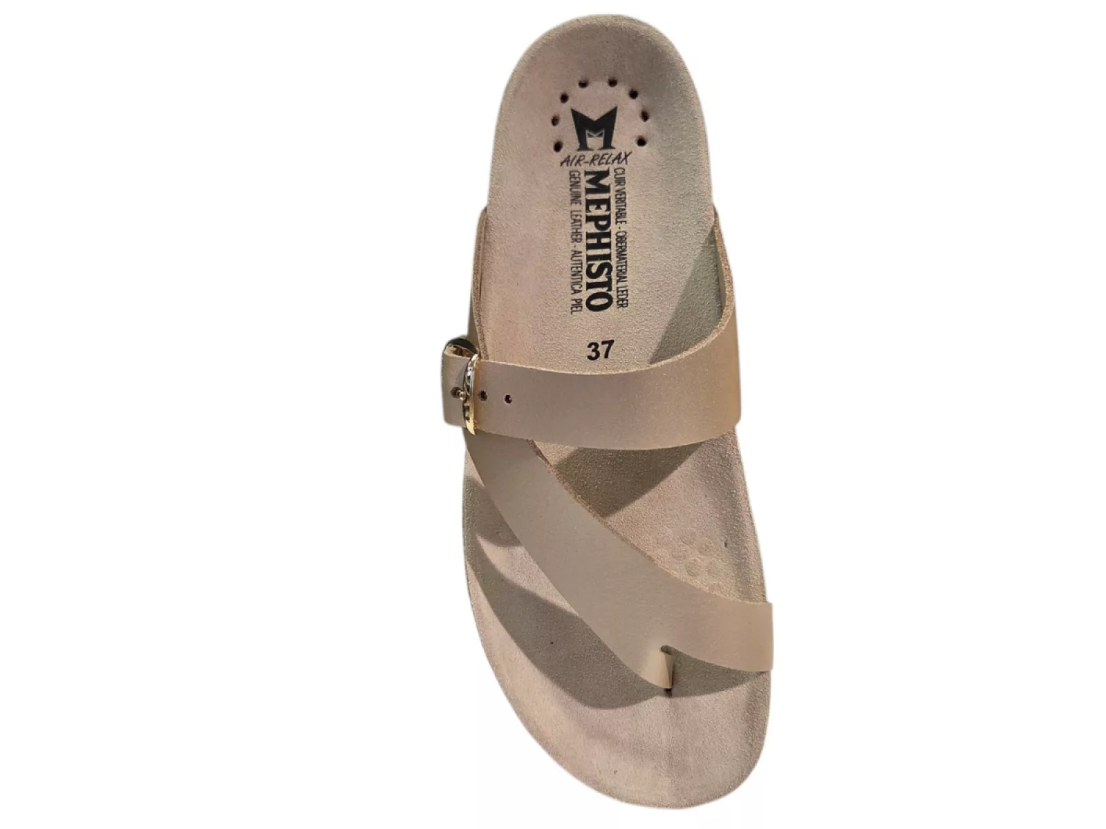 Mephisto Mephisto Helen Perla Platinum Teenslippers Platinum Leer Dames