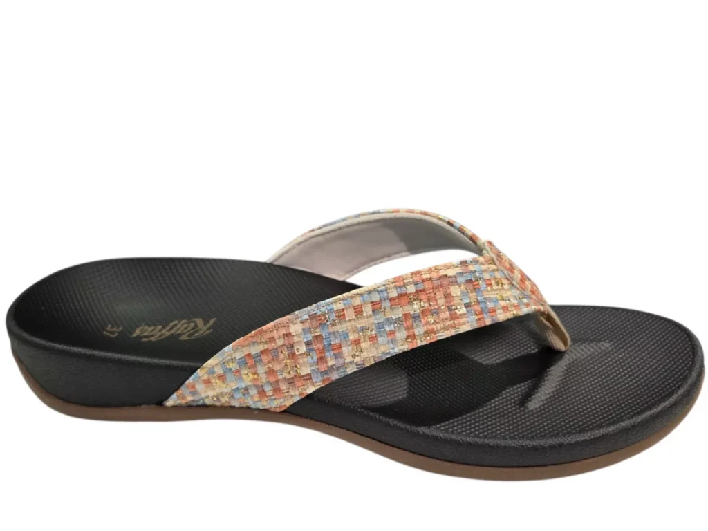 Raffas Raffas 2402 Bella Orange Combi Teenslippers Oranje Combi Synthetisch Dames