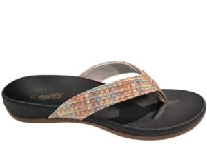 Raffas Raffas 2402 Bella Orange Combi Teenslippers Oranje Combi Synthetisch Dames