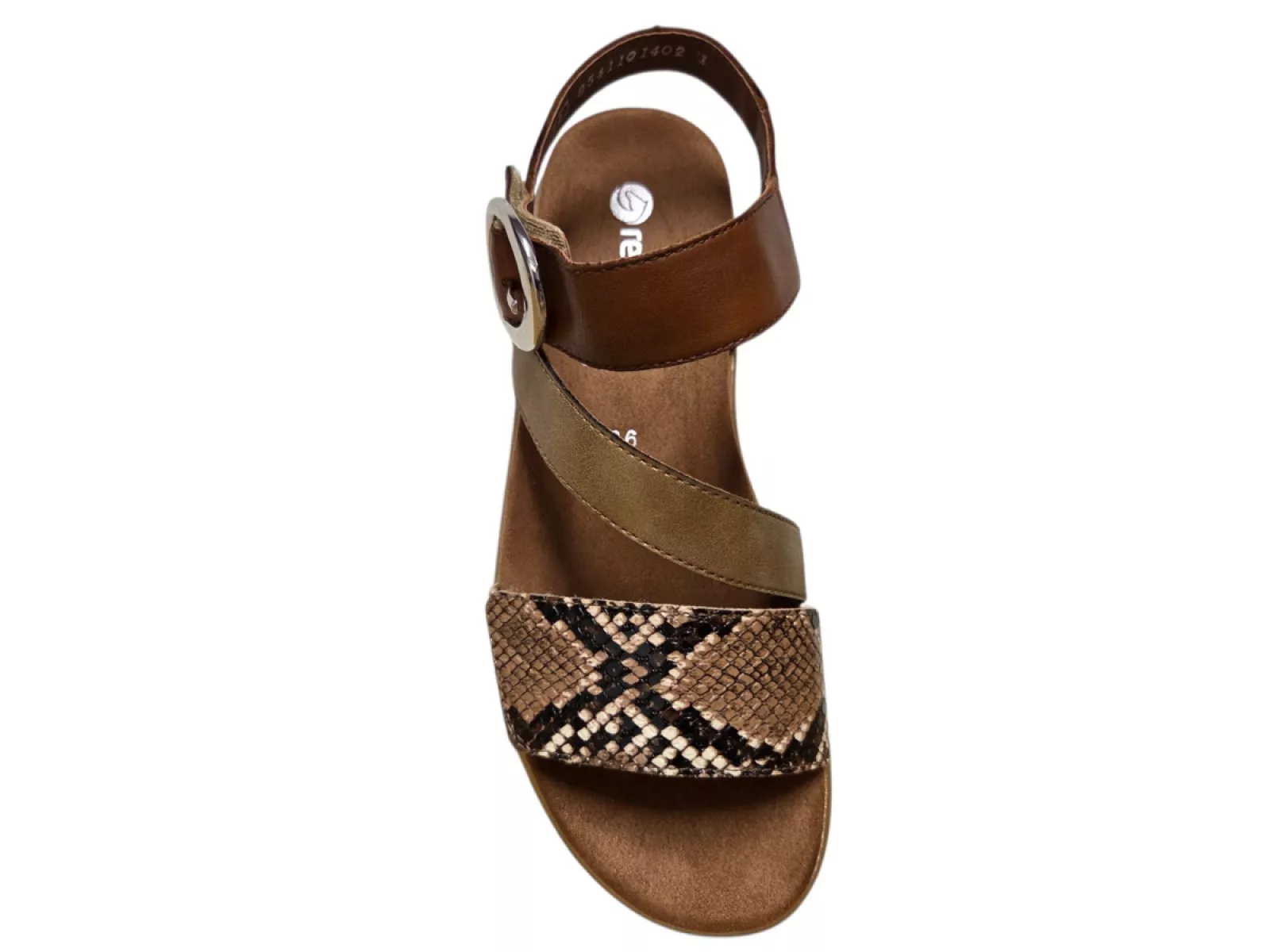 Remonte Remonte D1J64-25 Sandalen Bruin Slangenprint Leer Dames