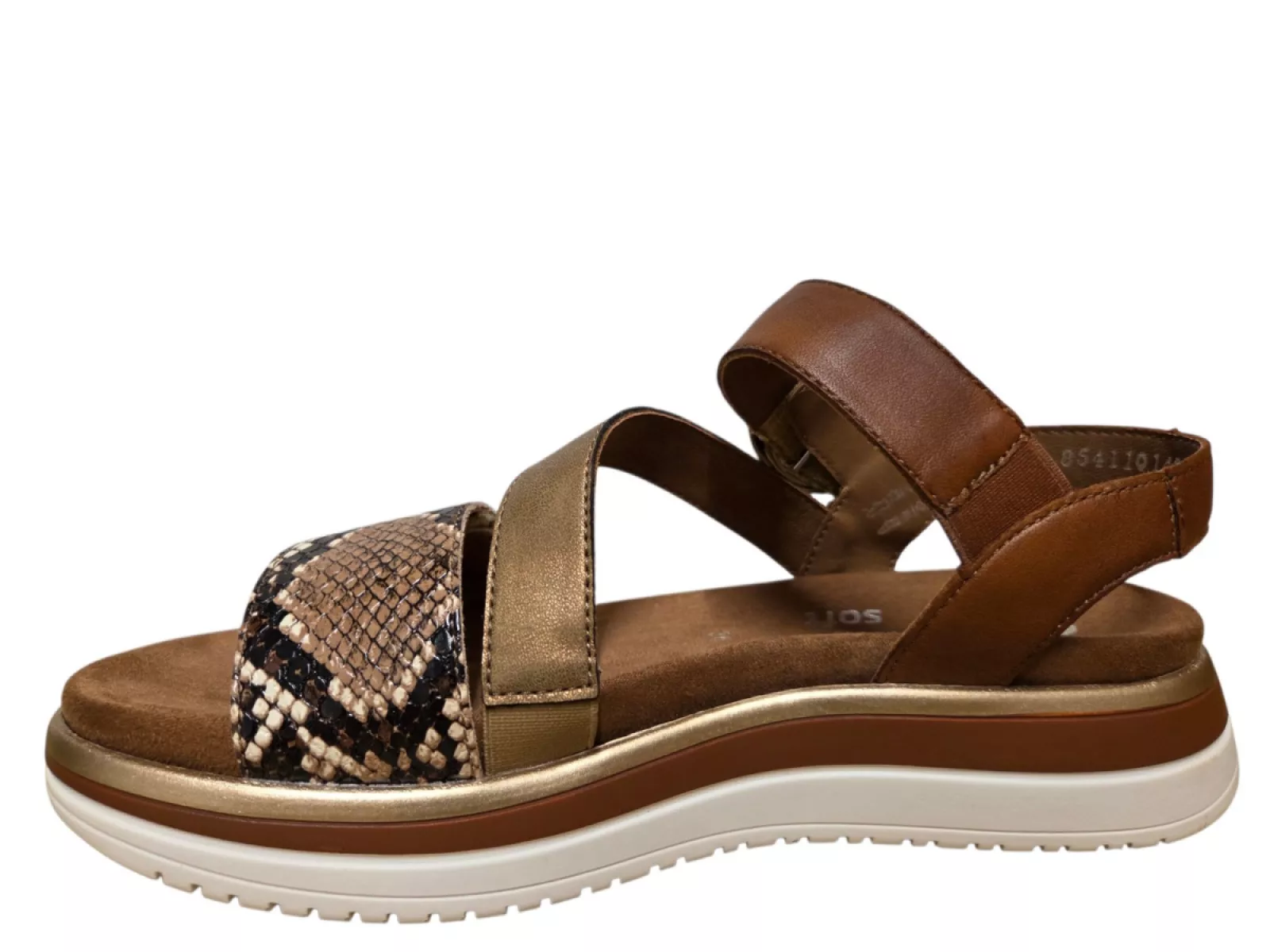 Remonte Remonte D1J64-25 Sandalen Bruin Slangenprint Leer Dames