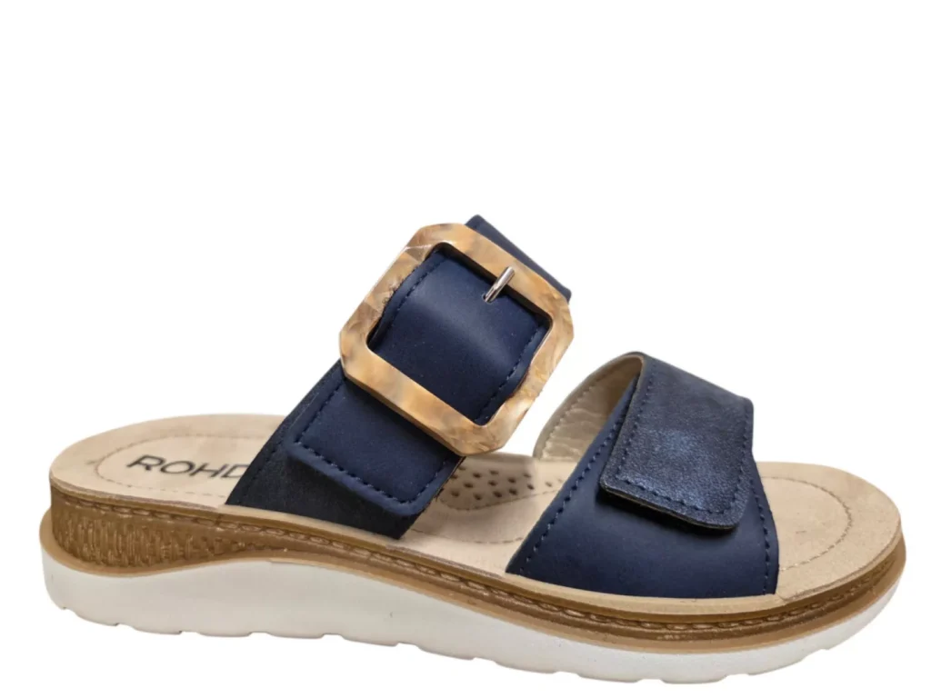 Rohde Rohde 1301 56 Slippers Blauw Nubuck Dames