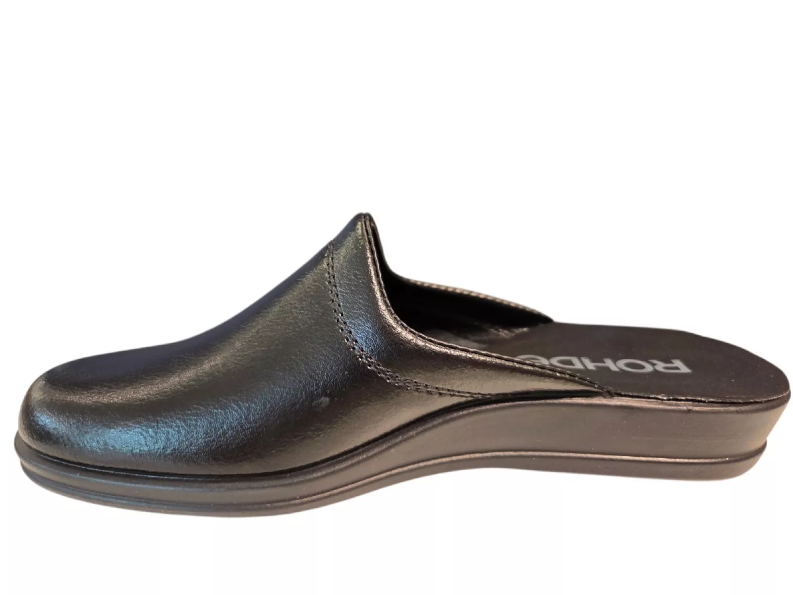 Rohde Rohde 1552 90 Pantoffels Zwart Leer Heren