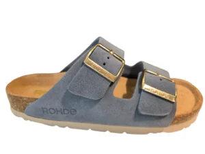 Rohde Rohde 5590 55 Slippers Blauw Suede Dames