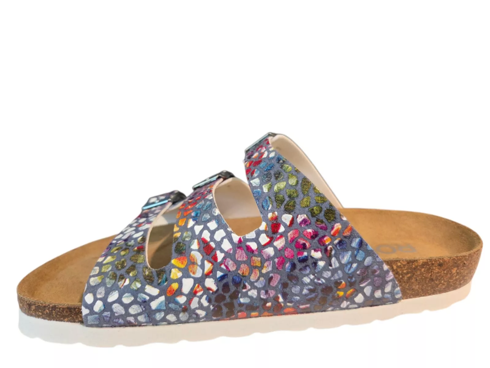 Rohde Rohde 5620 55 Slippers Blauw Multi Leer Dames