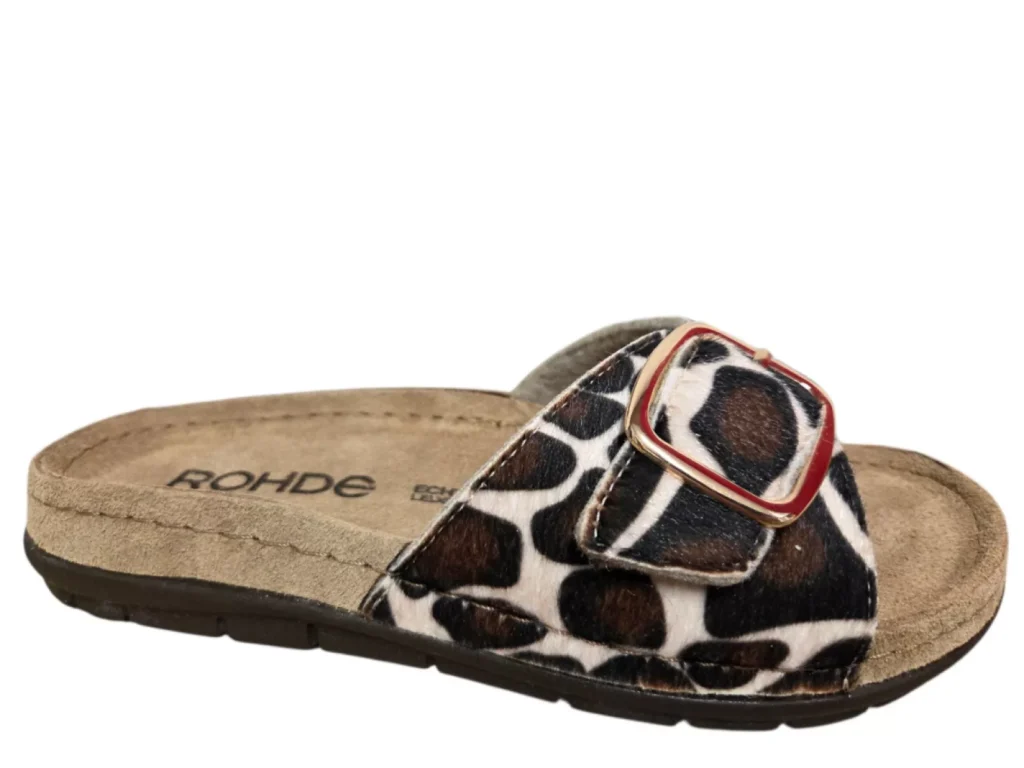 Rohde Rohde 5896 72 Slippers Koeienprint Suede Dames
