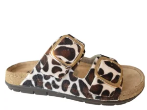 Rohde Rohde 5897 72 Slippers Bruin Koeienprint Suede Dames