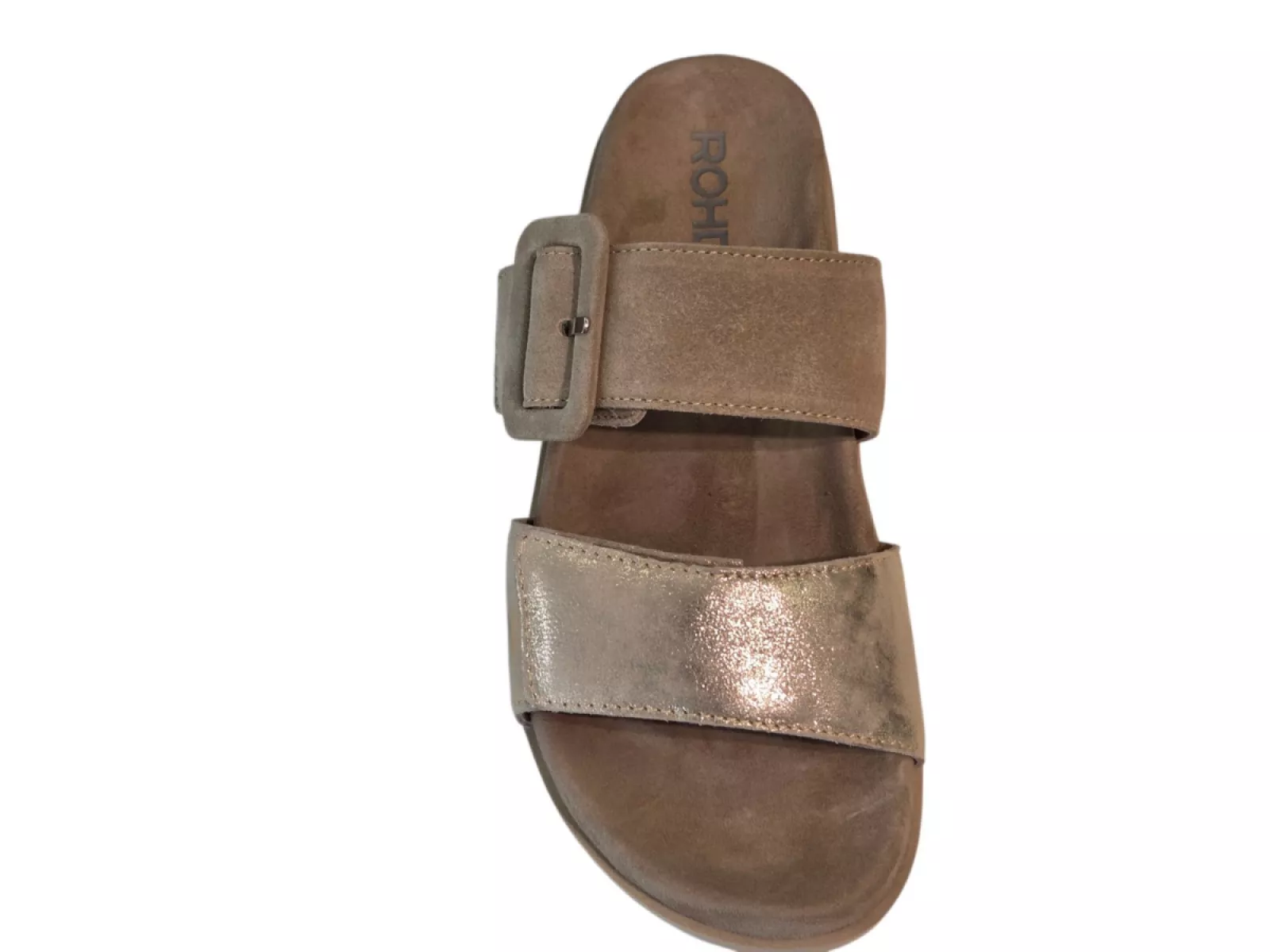 Rohde Rohde 6313 29 Slippers Beige en Goud Leer en Suede Dames