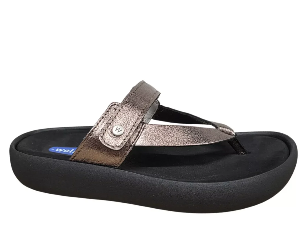 Wolky Wolky 0082123 203 Peace Teenslippers Brons Leer Dames