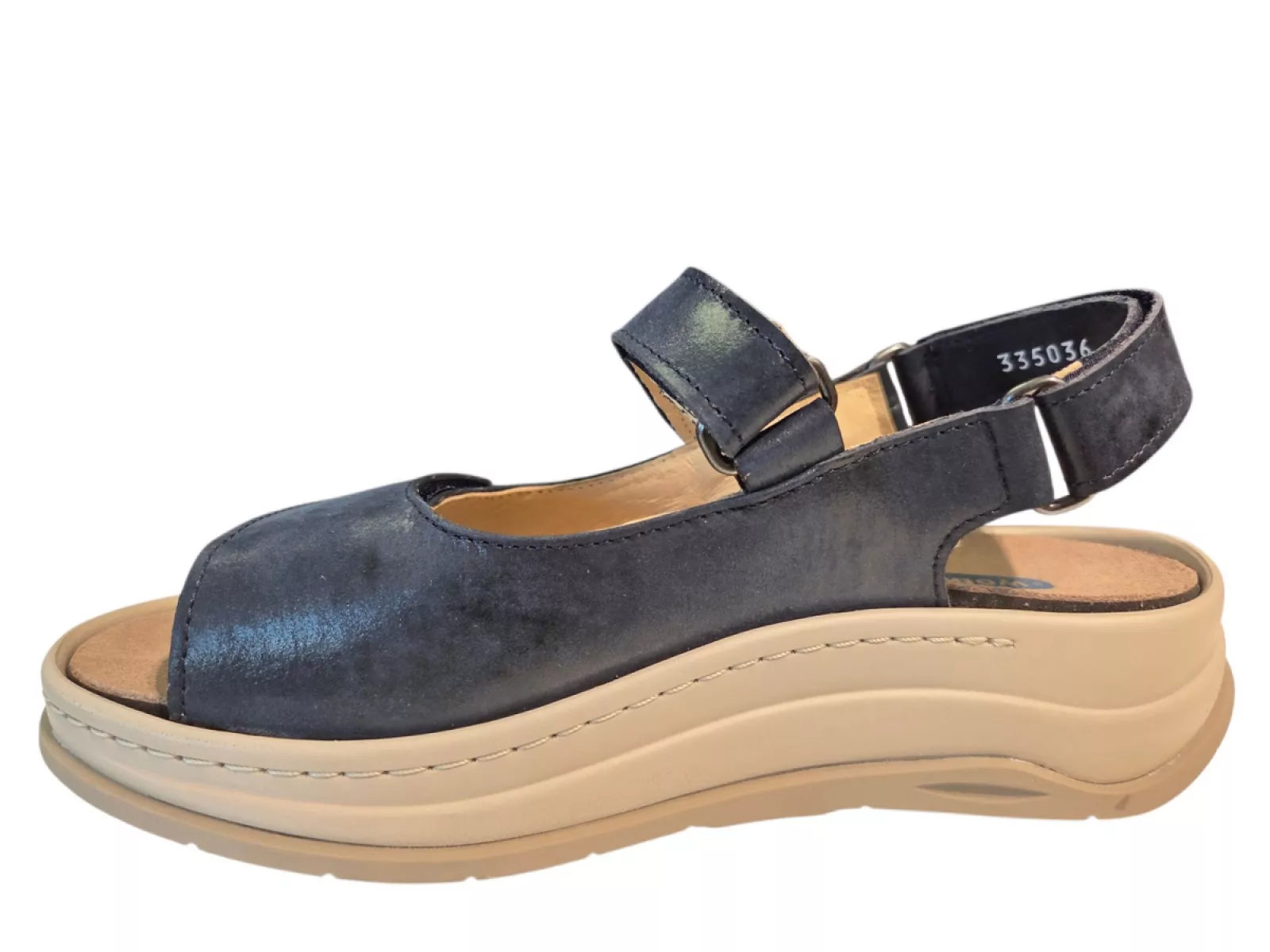 Wolky Wolky 0335036 820 Sandalen Blauw Metallic Leer Dames