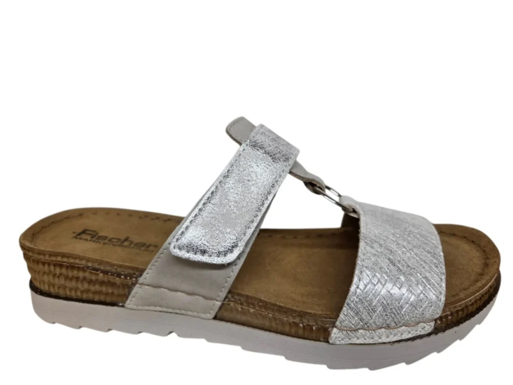 Fischer Fischer 556205 804 Slippers Zilver met Print Leer Dames