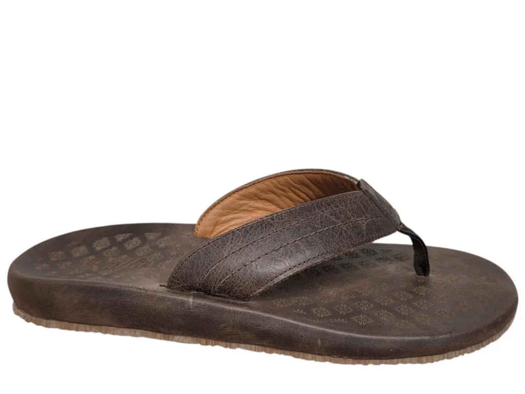 Raffas Raffas Darl Brown Teenslippers Bruin Leer Heren