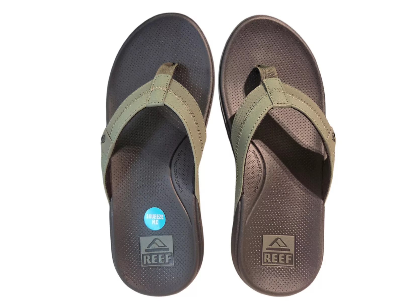 Reef Reef Cushion Phantom 2.0 Olive gum Teenslippers Synthetisch Groen Heren