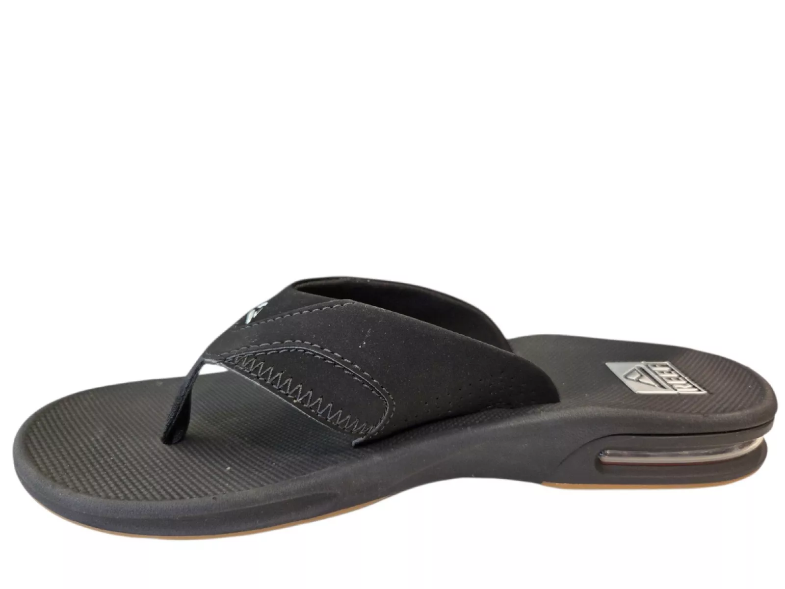 Reef Reef Fanning Black Silver Teenslippers Zwart/Zilver Synthetisch Heren