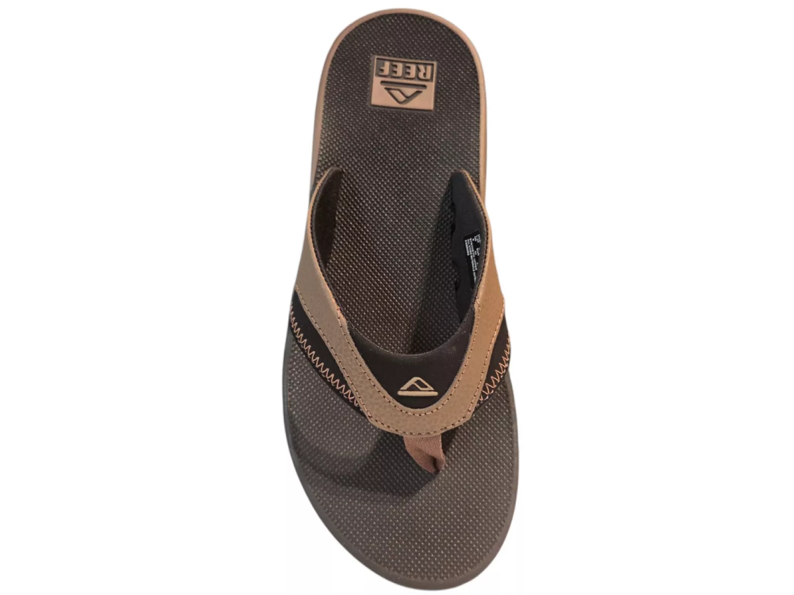 Reef Reef Fanning Black Tan Teenslippers Synthetisch Bruin/Zwart Heren