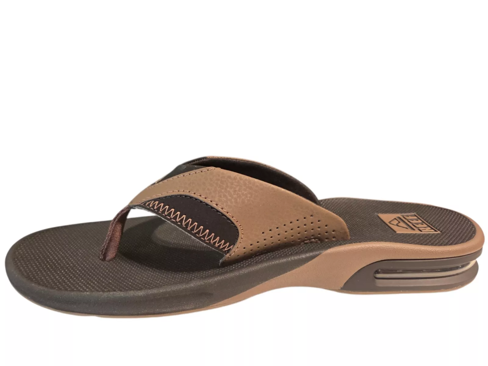 Reef Reef Fanning Black Tan Teenslippers Synthetisch Bruin/Zwart Heren