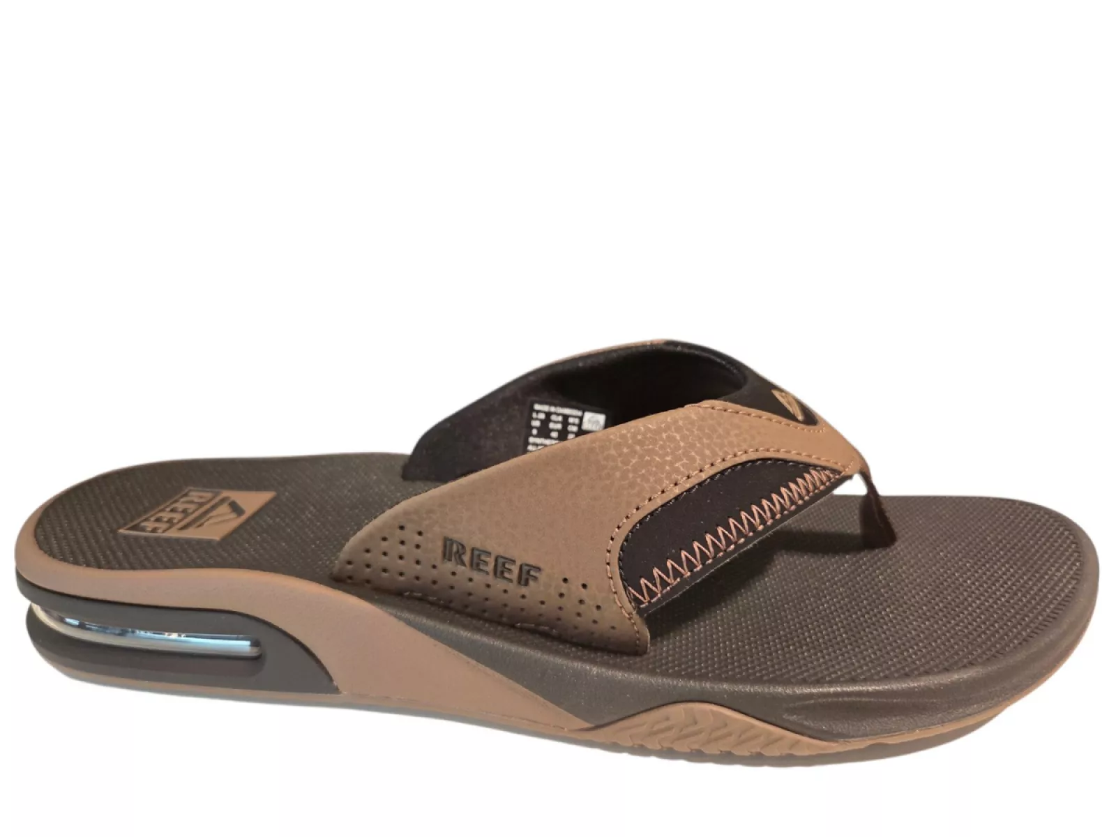 Reef Reef Fanning Black Tan Teenslippers Synthetisch Bruin/Zwart Heren