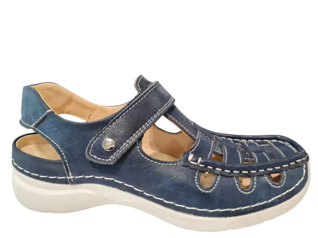 Wolky Wolky 0720436 820 Bandschoenen Blauw Leer Dames