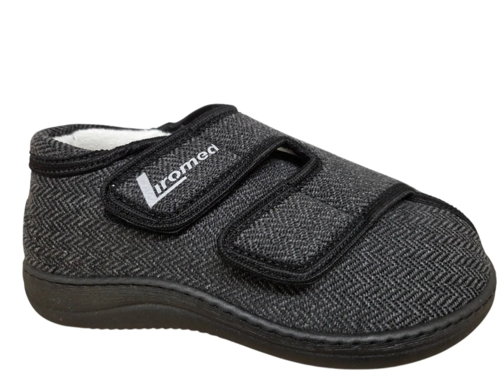 Liromed Liromed Kampen Zwart 476-1003 Medische Verbandpantoffels Zwart Bamboe-textiel Uniseks Breedtemaat L Zorgvergoeding Mogelijk
