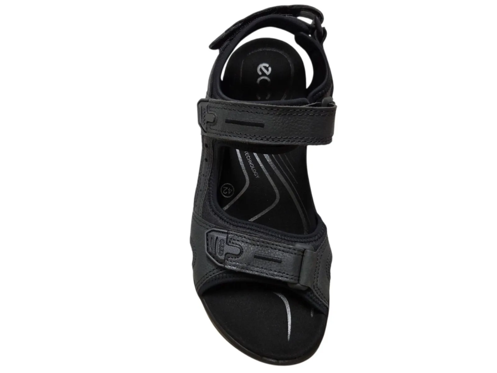 Ecco Ecco 069564 12001 Offroad Sandalen Zwart Leer en Textiel Heren