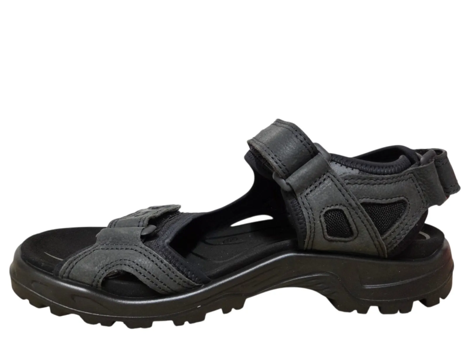 Ecco Ecco 069564 12001 Offroad Sandalen Zwart Leer en Textiel Heren