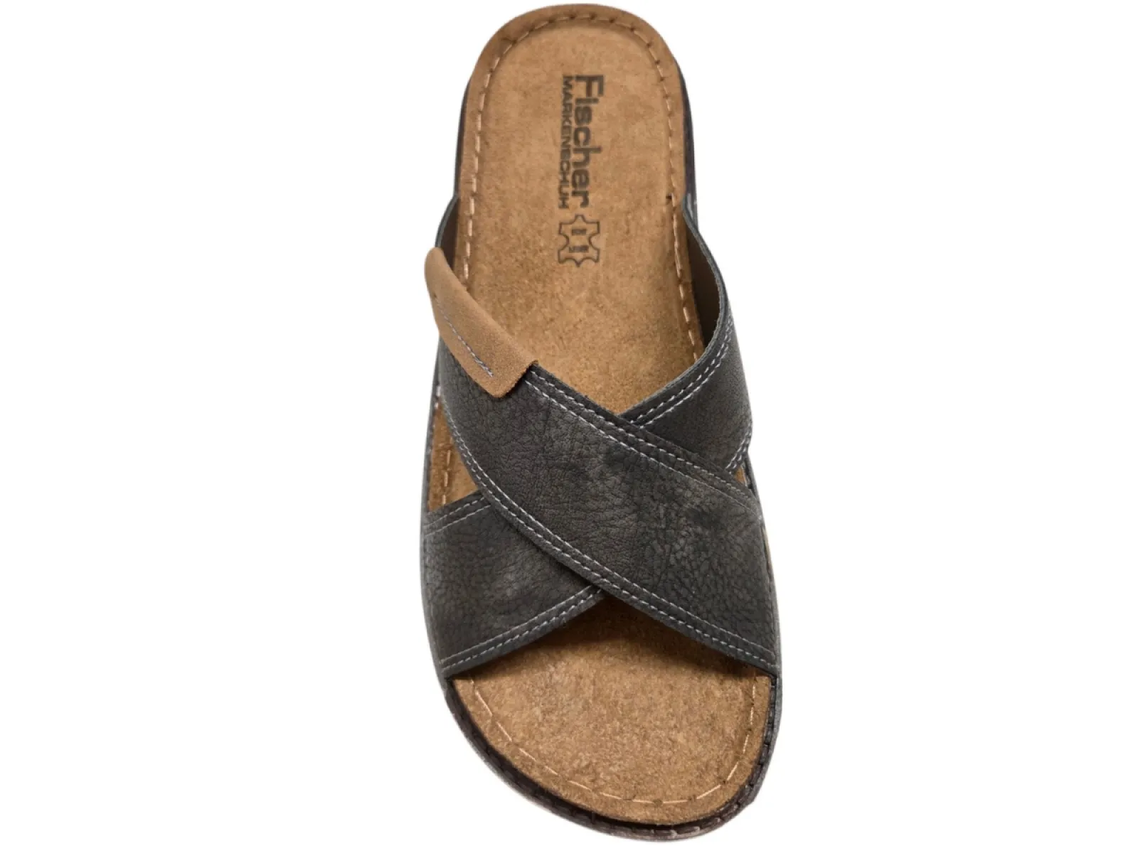 Fischer Fischer 566660 205 Slippers Grijs/Blauw Leer Heren