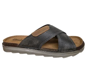 Fischer Fischer 566660 205 Slippers Grijs/Blauw Leer Heren