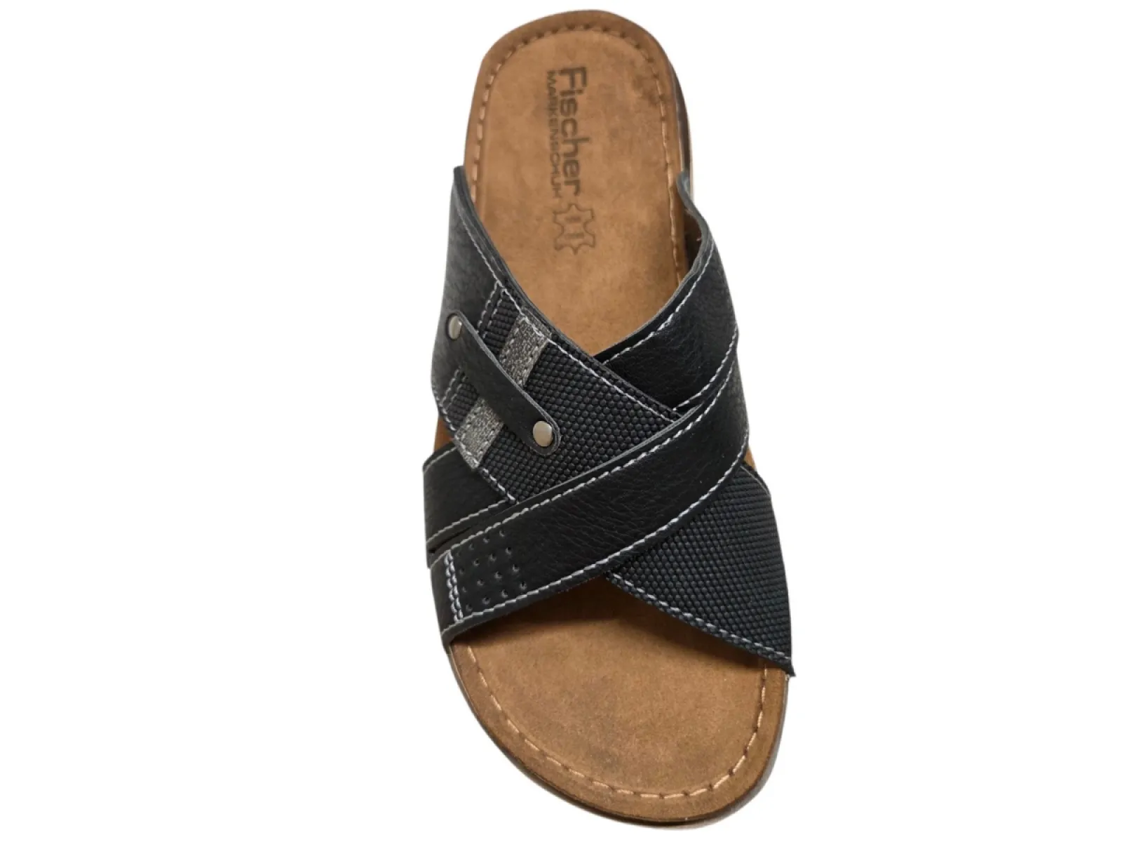 Fischer Fischer 566815 665 Slippers Zwart Leer Heren