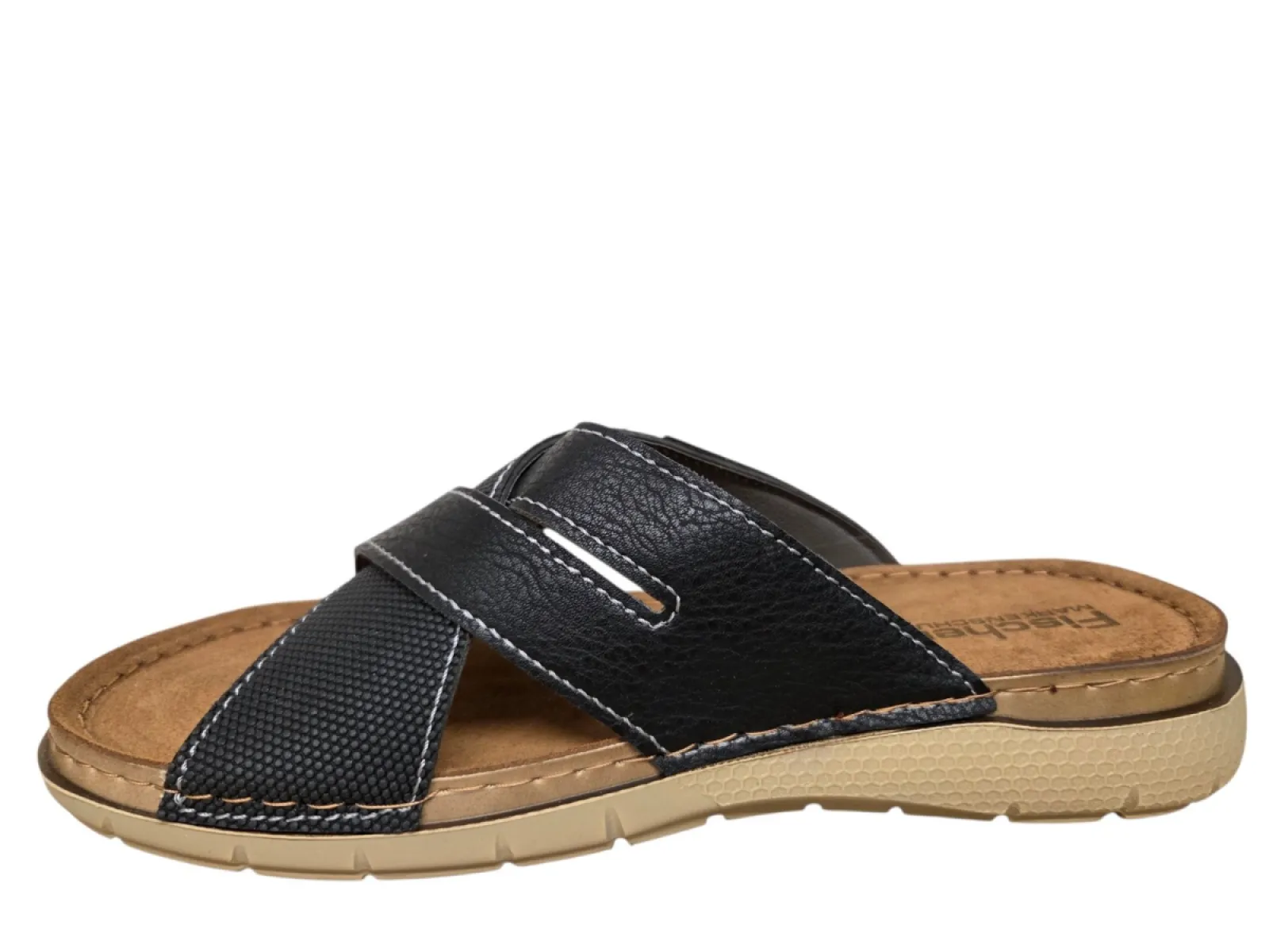 Fischer Fischer 566815 665 Slippers Zwart Leer Heren